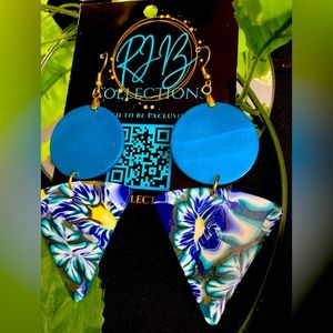 Handmade Dangle Multi-Floral Earrings